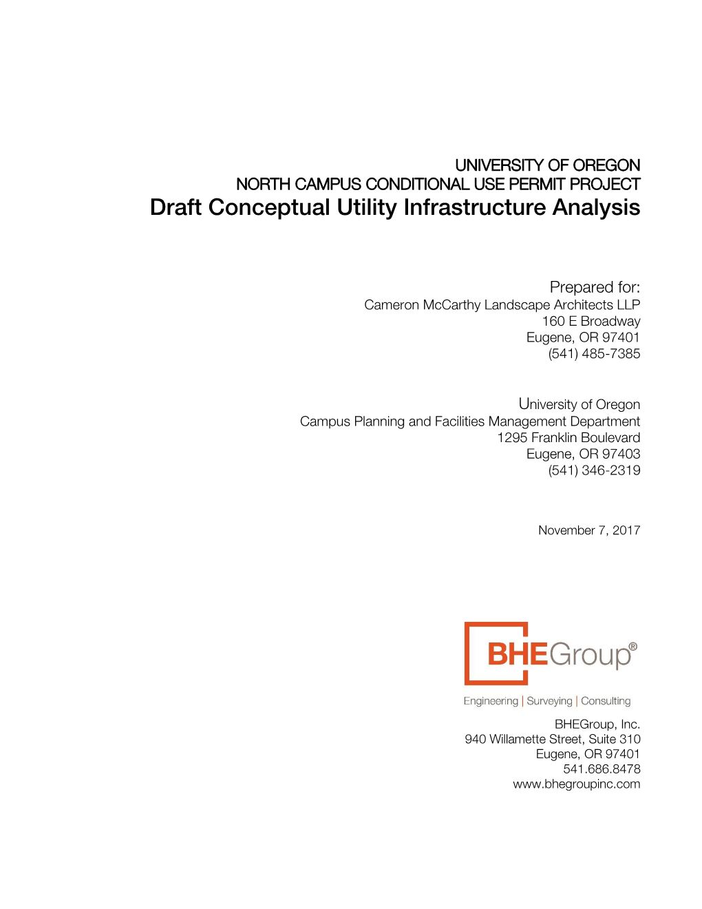 Draft Utilities Report