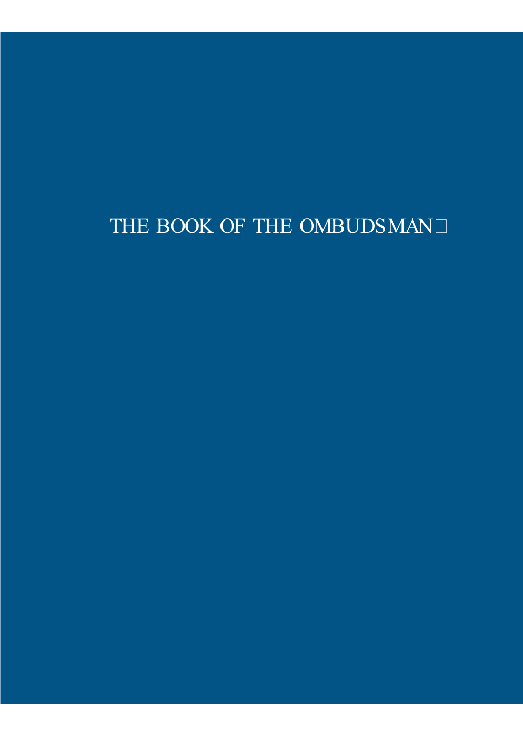 The Book of the Ombudsman Index