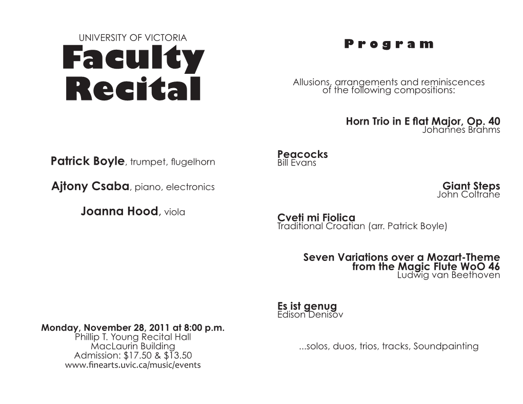 Faculty Recital