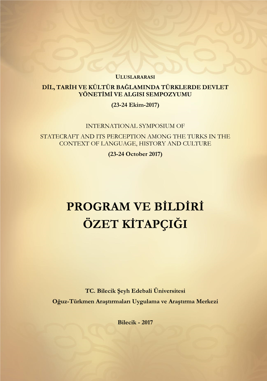 Program Ve Bġldġrġ Özet Kġtapçiği
