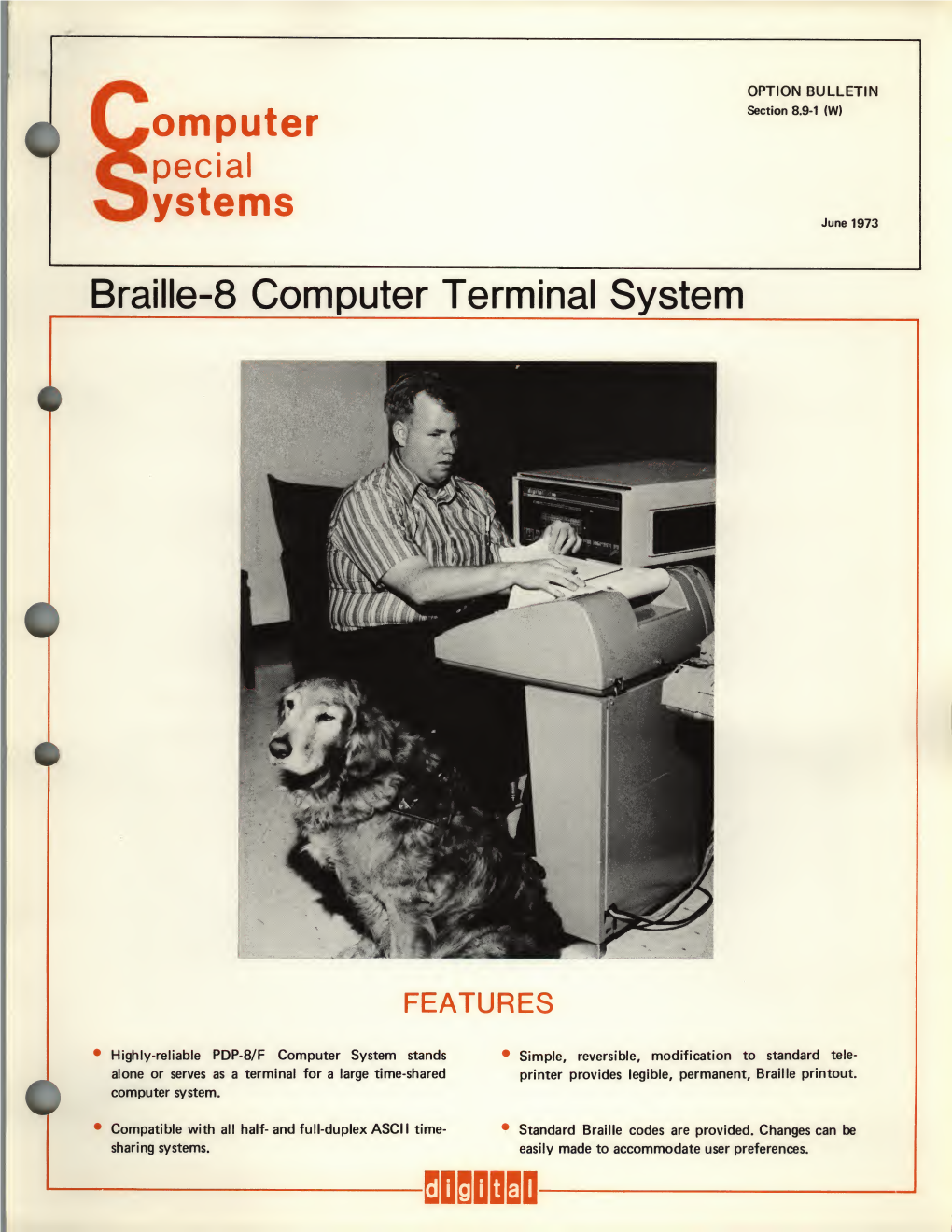 Braille 8 Computer Terminal System