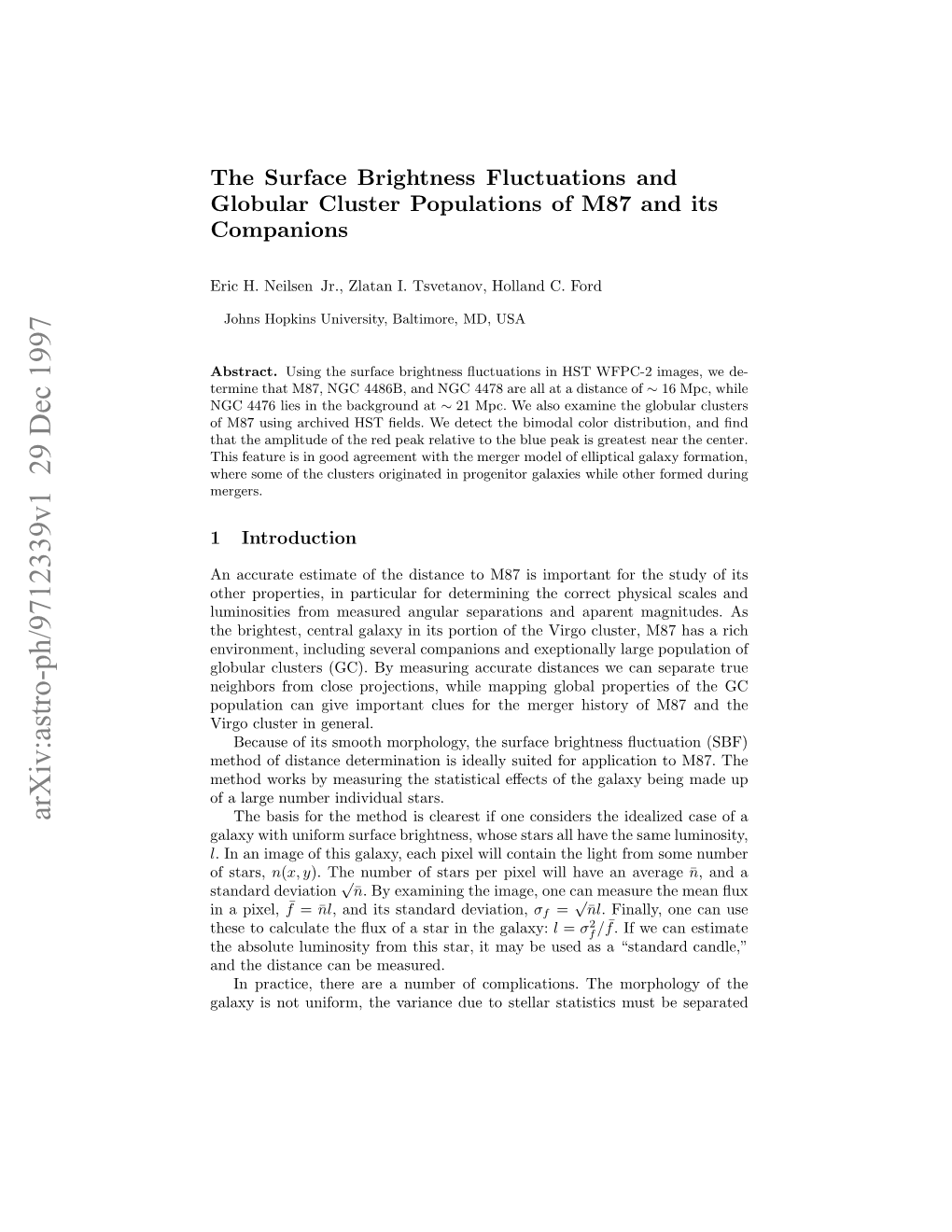 The Surface Brightness Fluctuations and Globular Cluster Populations of M87 and Its Companions