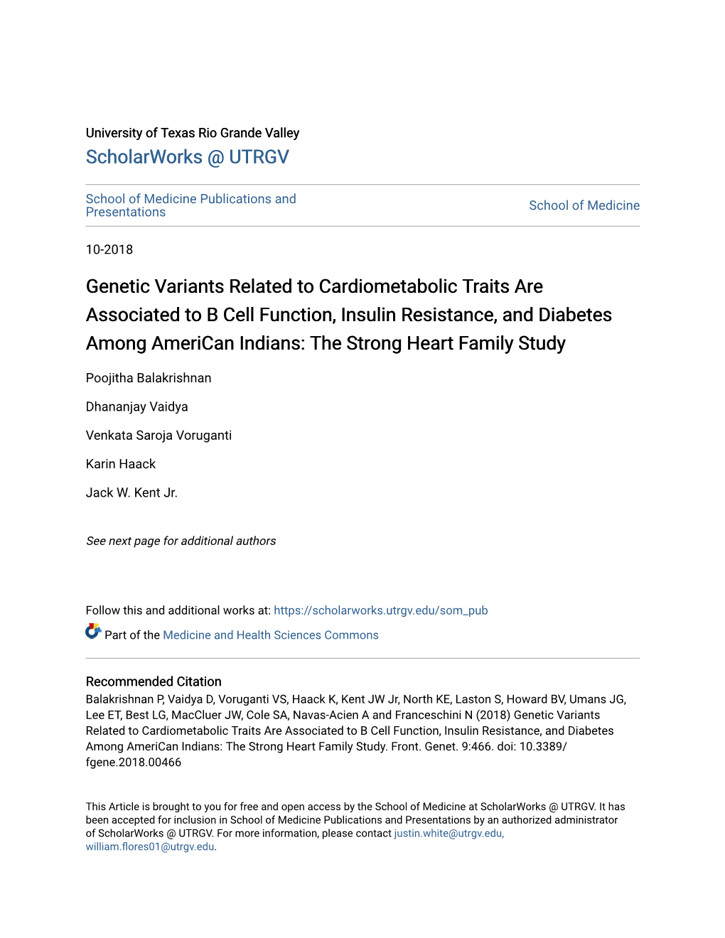 Genetic Variants Related to Cardiometabolic Traits Are