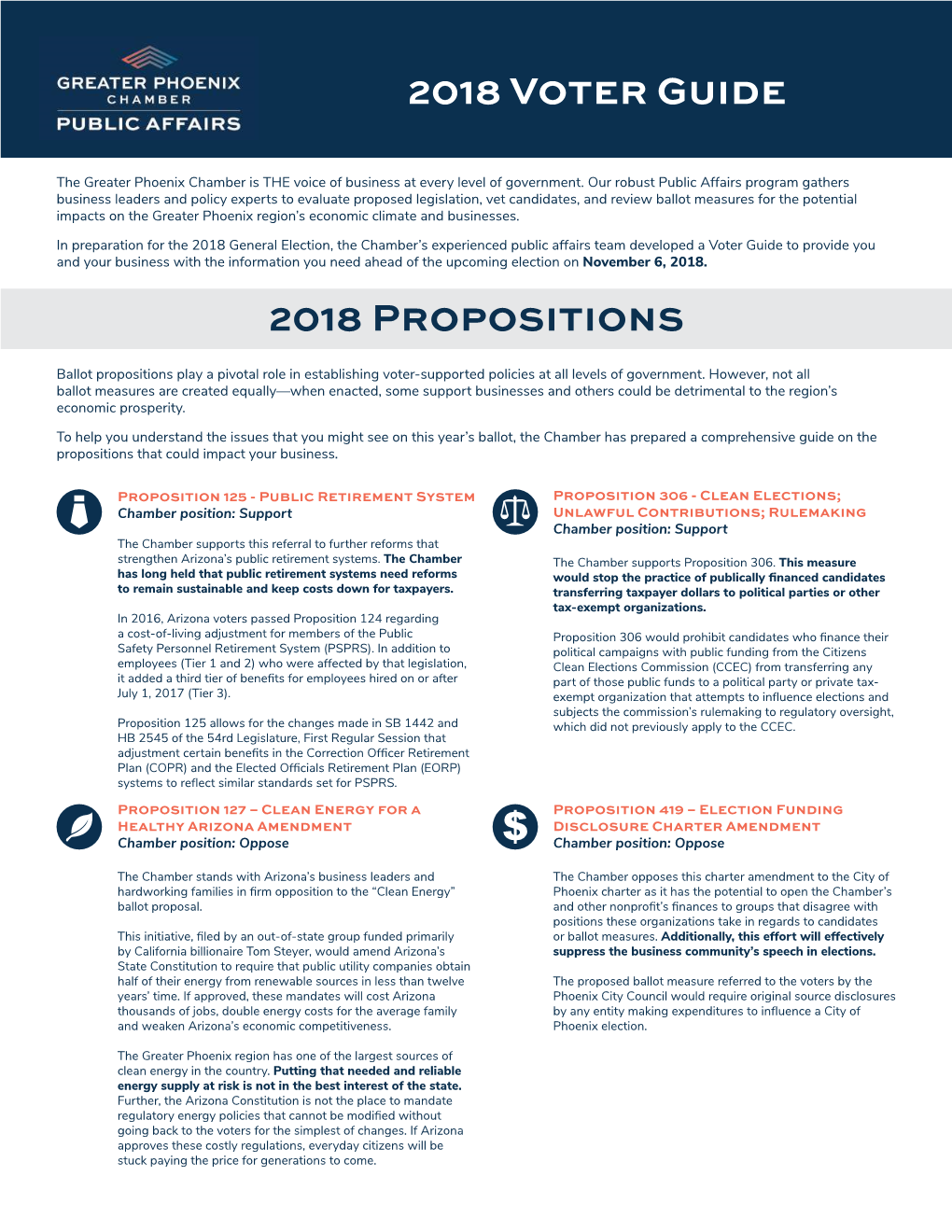 2018 Propositions 2018 Voter Guide