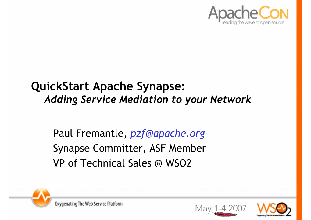 Quickstart Apache Synapse: Adding Service Mediation to Your Network