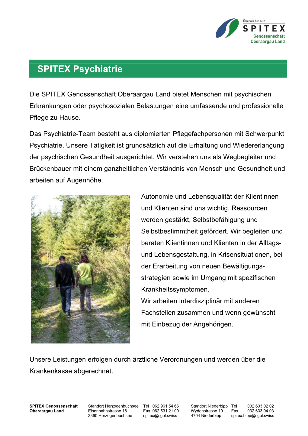 Info-Flyer Psychiatrie A5