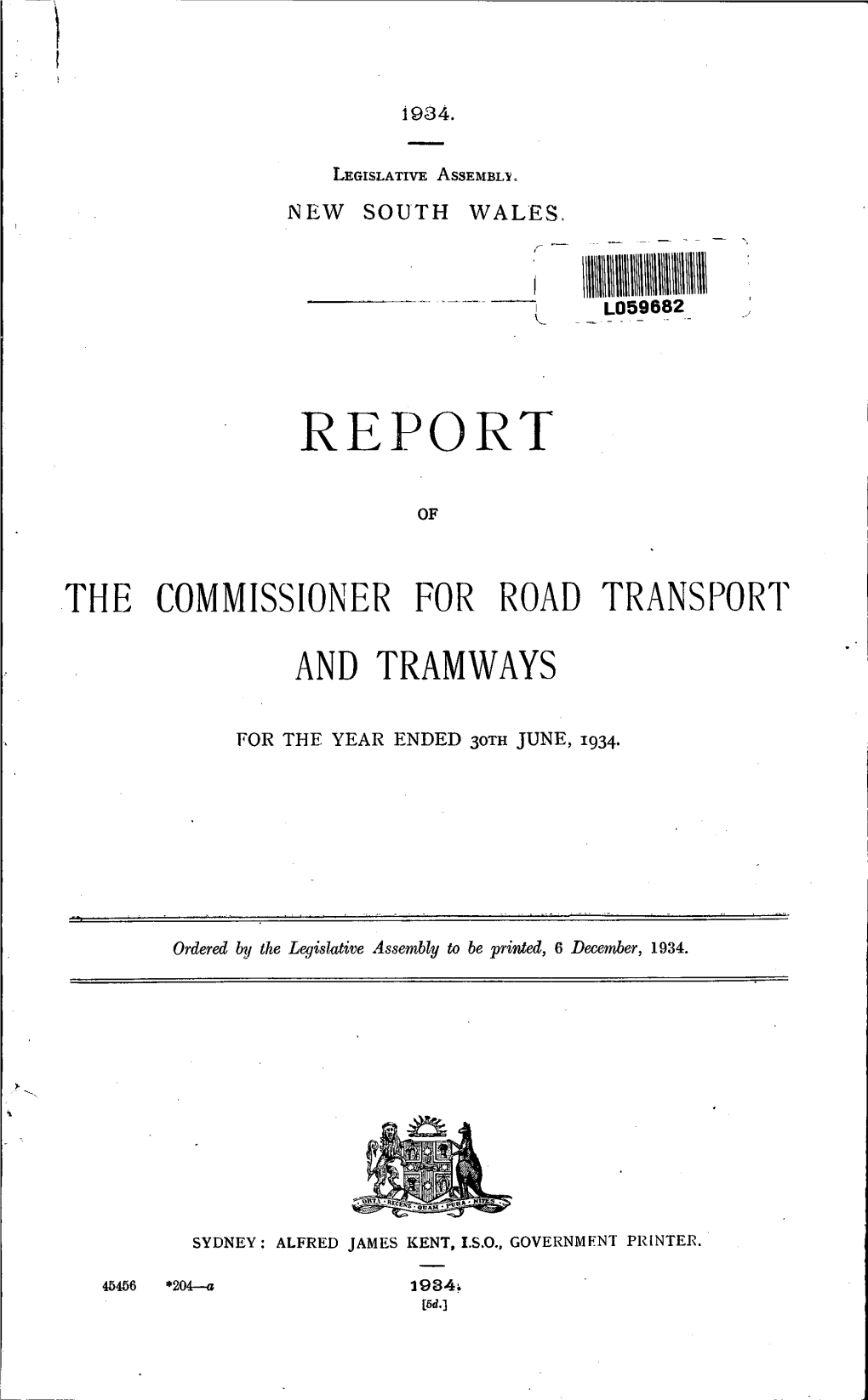 Road Transport and Tramway, 1933-34