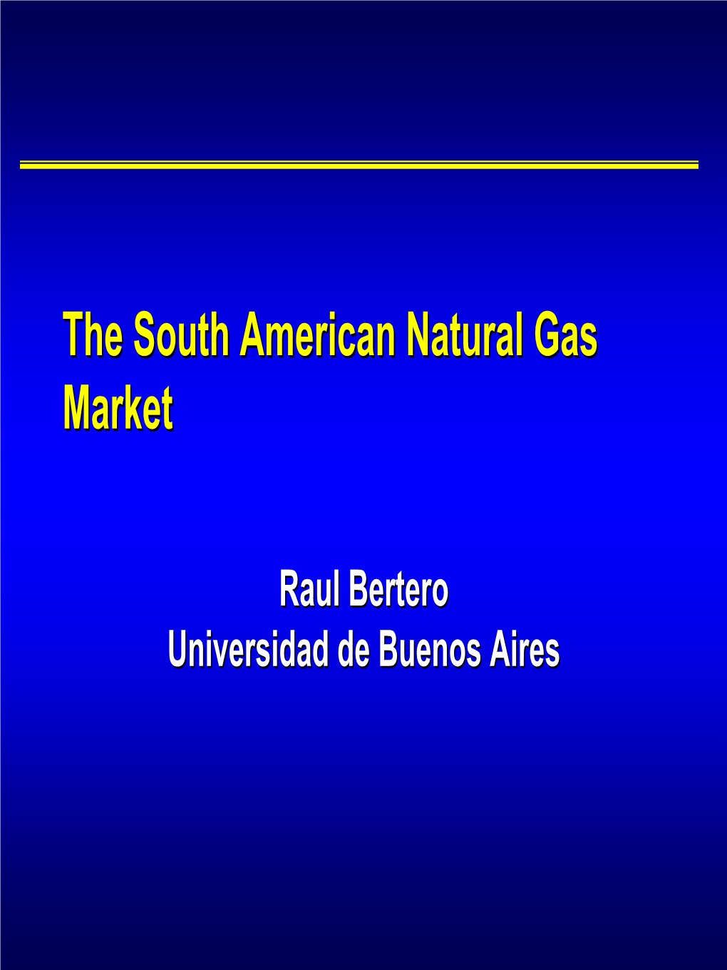 The South American Natural Gas Market