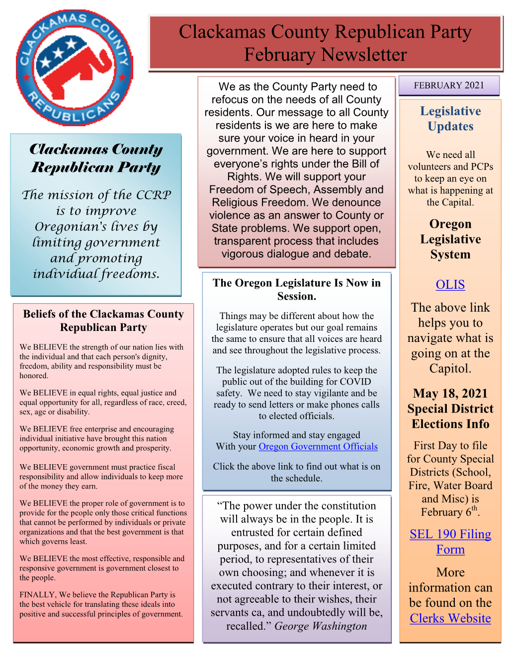 February 2021 CCRP Newsletter