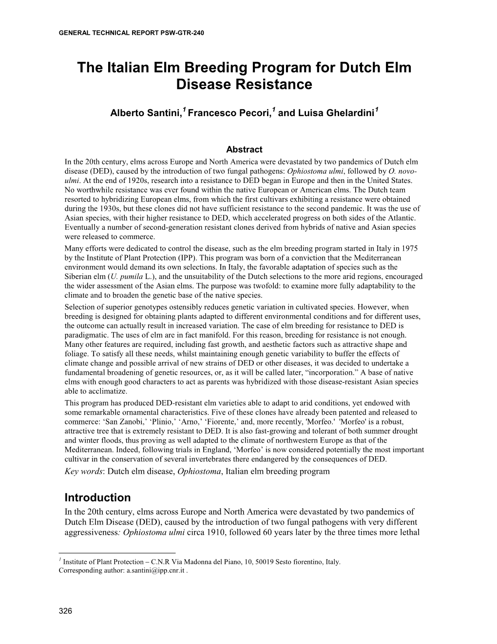 The Italian Elm Breeding Program for Dutch Elm Disease Resistance