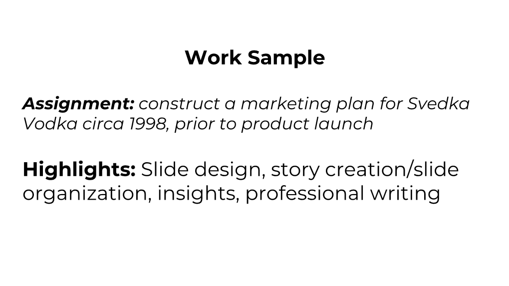 Construct a Marketing Plan for Svedka Vodka Circa 1998, Prior to Product Launch