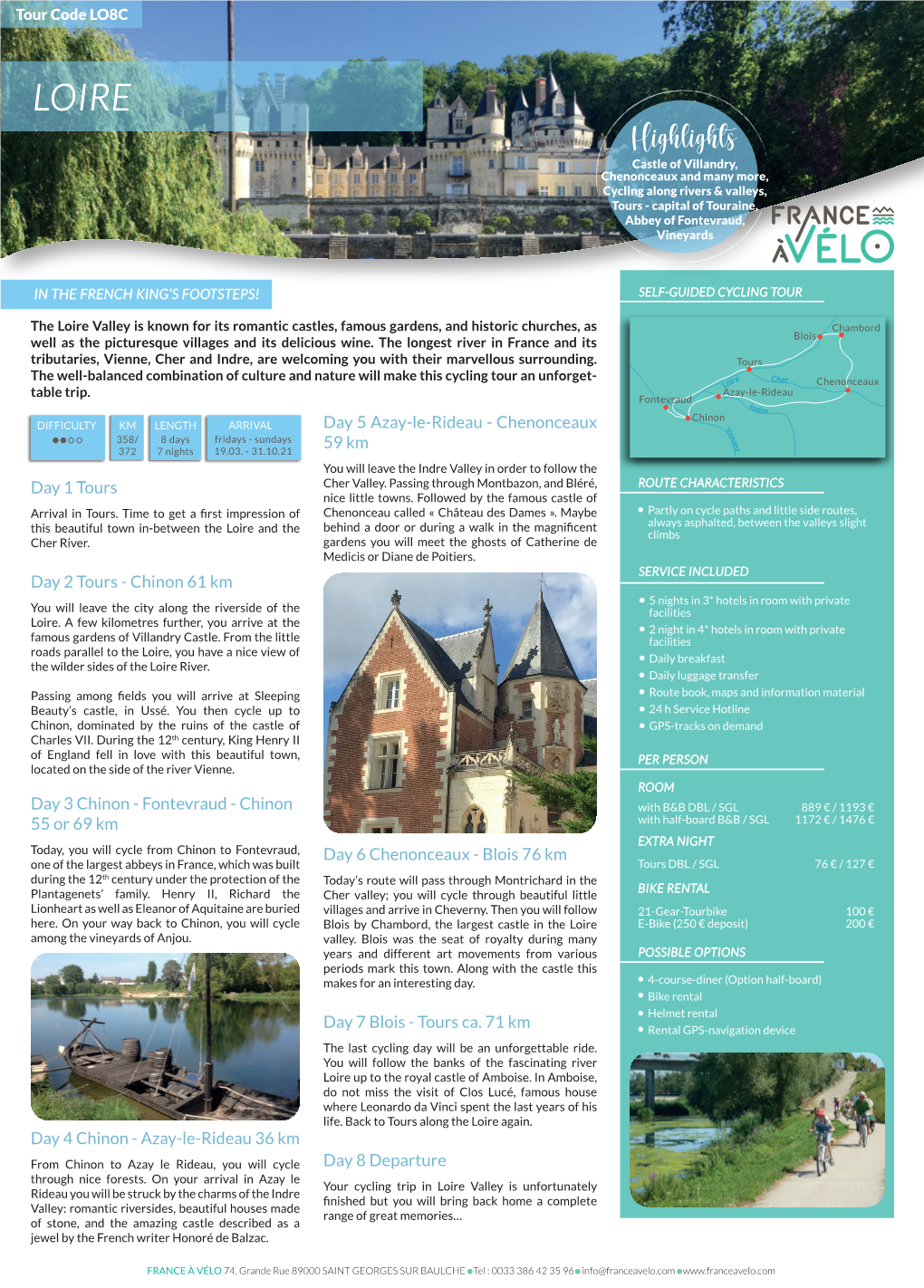 Offer Loire Self-Guided LO8C 8 Days in the French King's