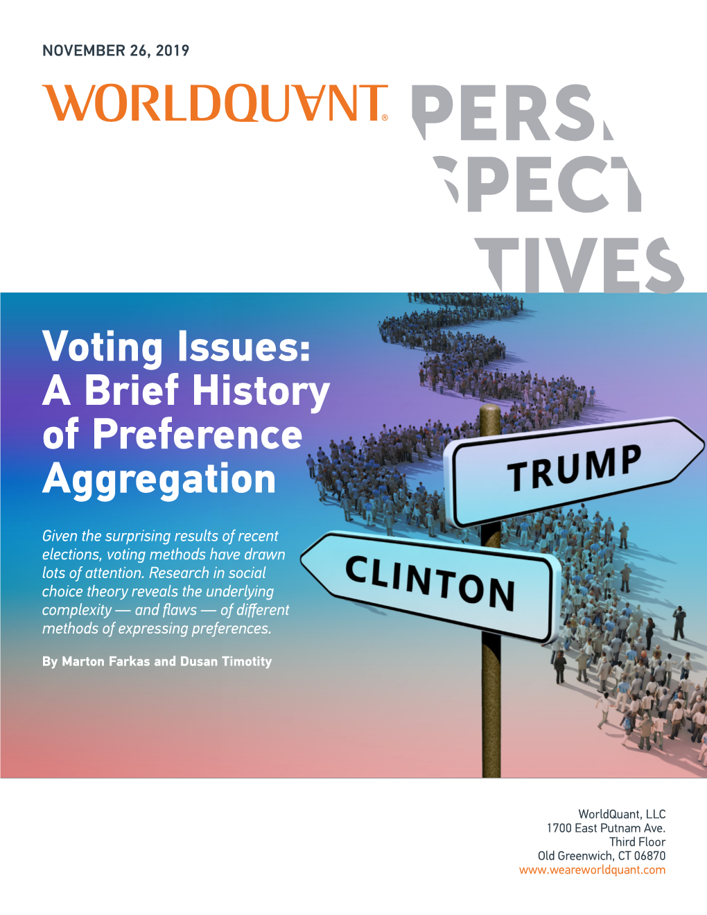 Voting Issues: a Brief History of Preference Aggregation