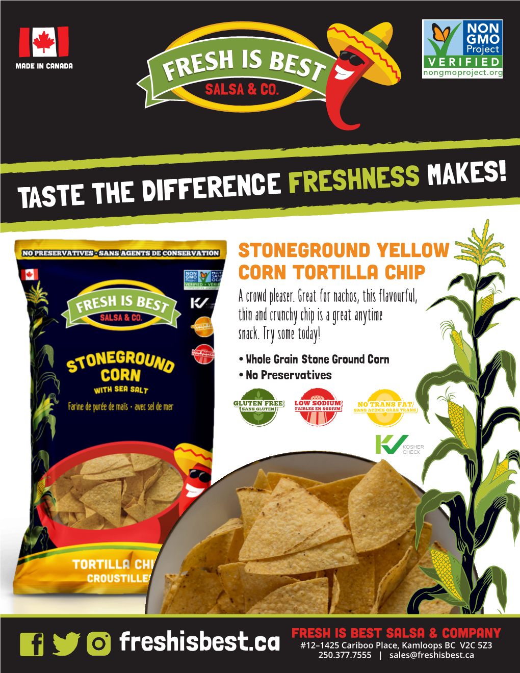 STONEGROUND YELLOW CORN TORTILLA CHIP a Crowd Pleaser