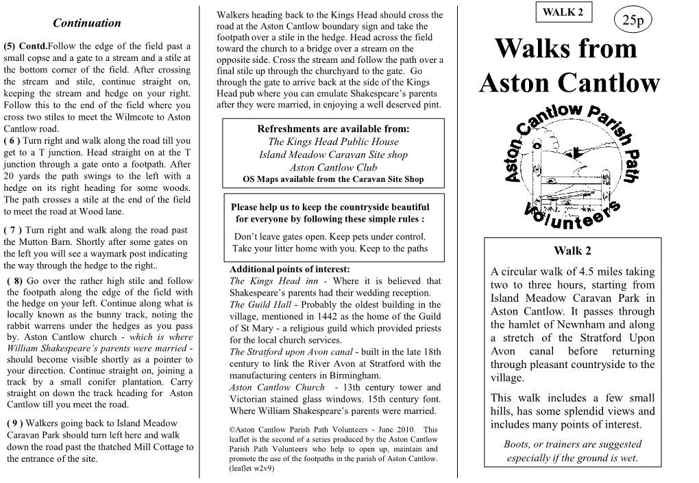 Aston Cantlow Walks Leaflet 2 V4