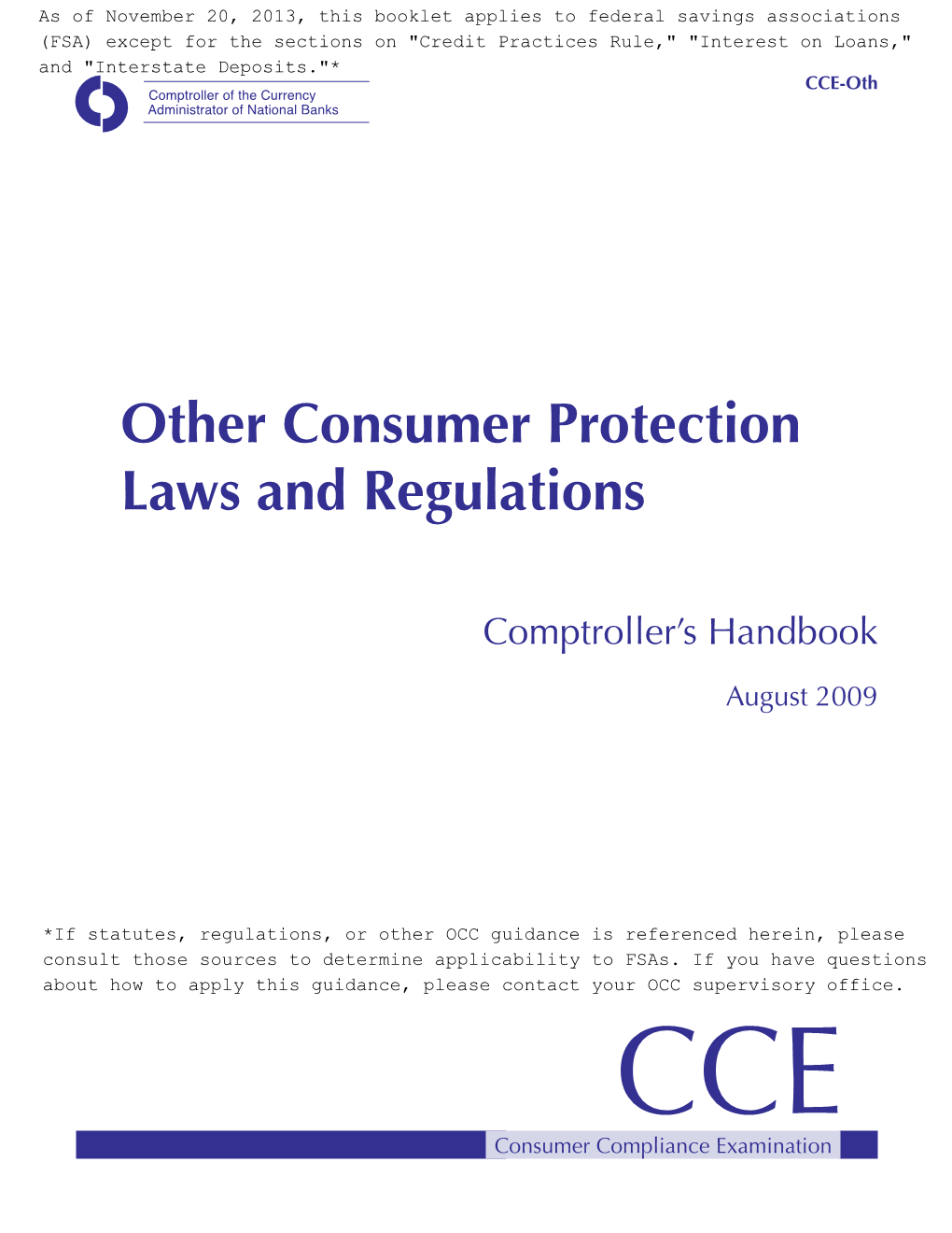 Other Consumer Protection Laws and Regulations