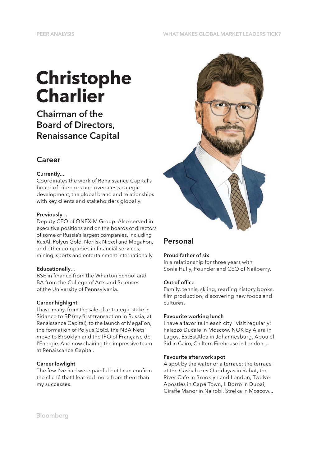 Christophe Charlier Chairman of the Board of Directors, Renaissance Capital