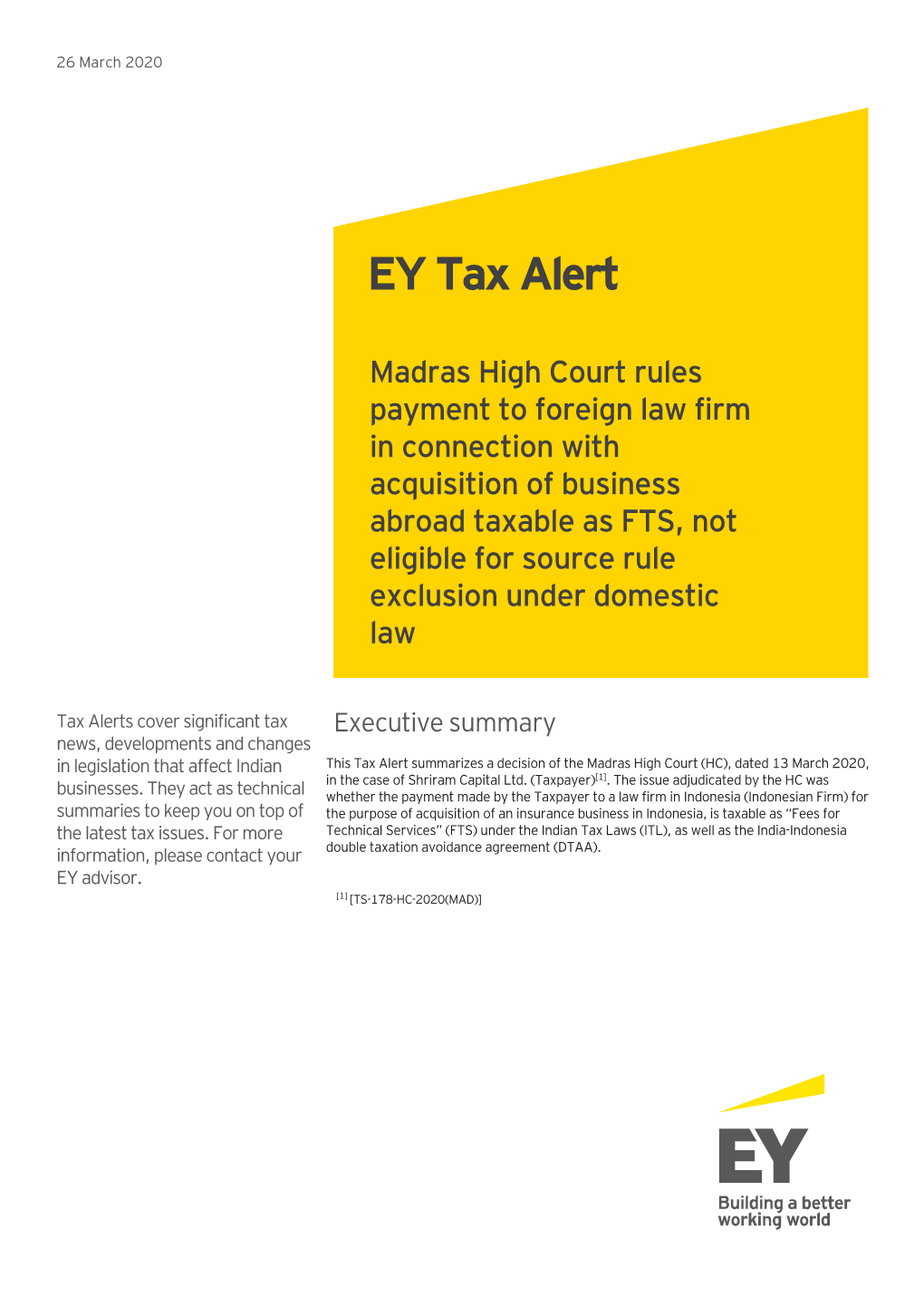 EY Tax Alert