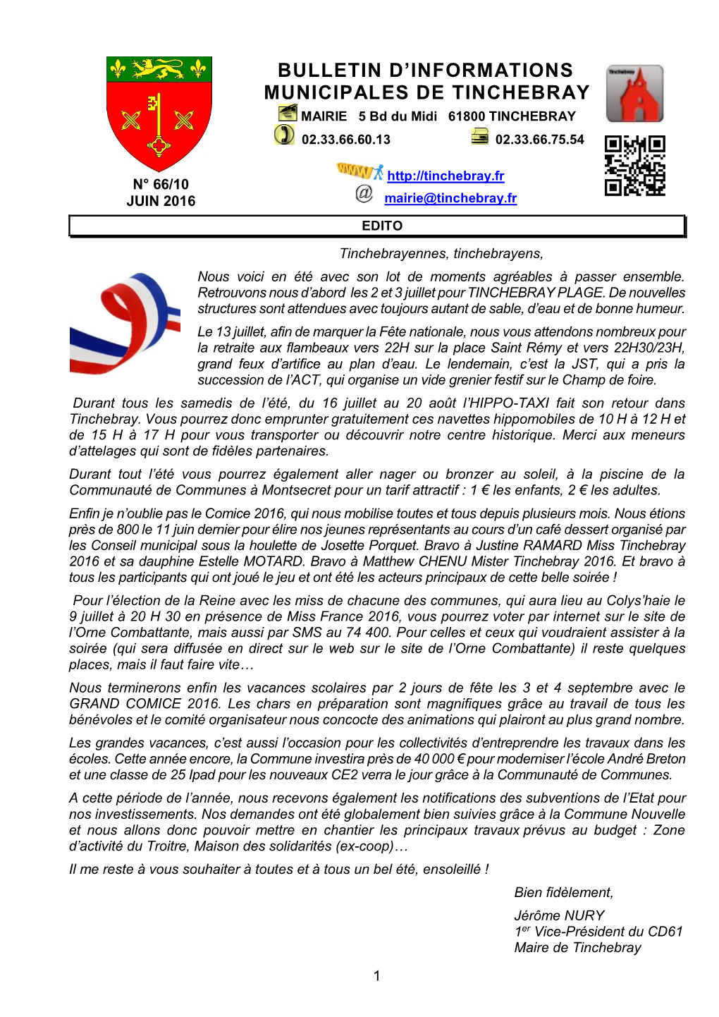 Bulletin D'informations Municipales De Tinchebray