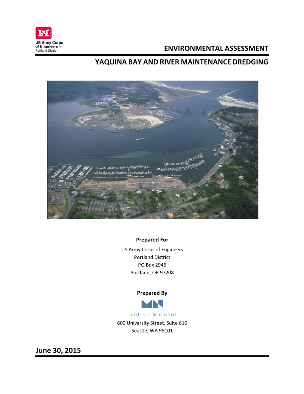 Environmental Assessment Yaquina Bay and River Maintenance Dredging