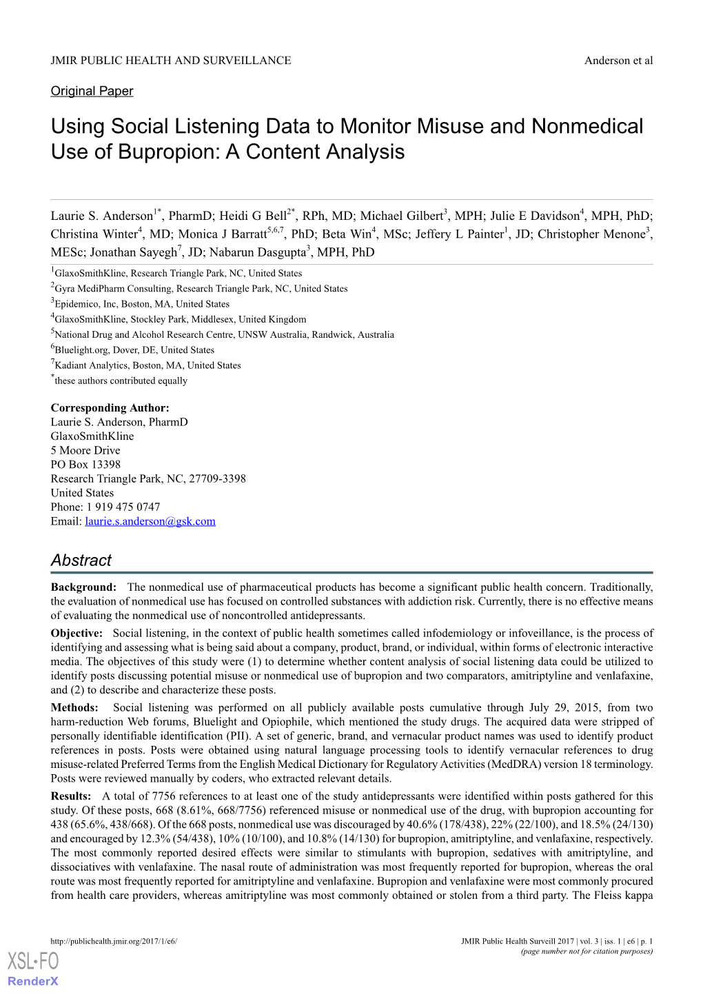 Using Social Listening Data to Monitor Misuse and Nonmedical Use of Bupropion: a Content Analysis