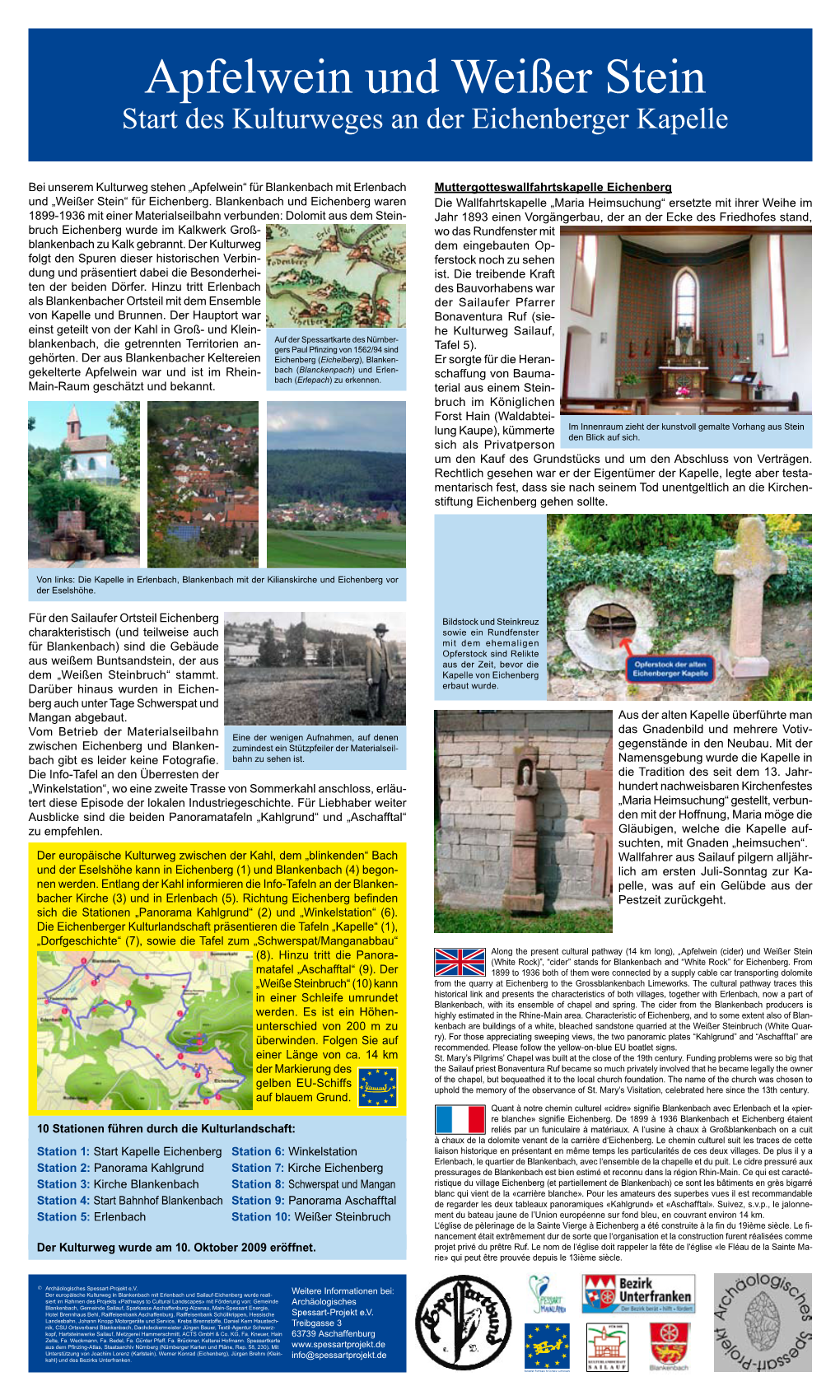 Des Kulturweges an Der Eichenberger Kapelle