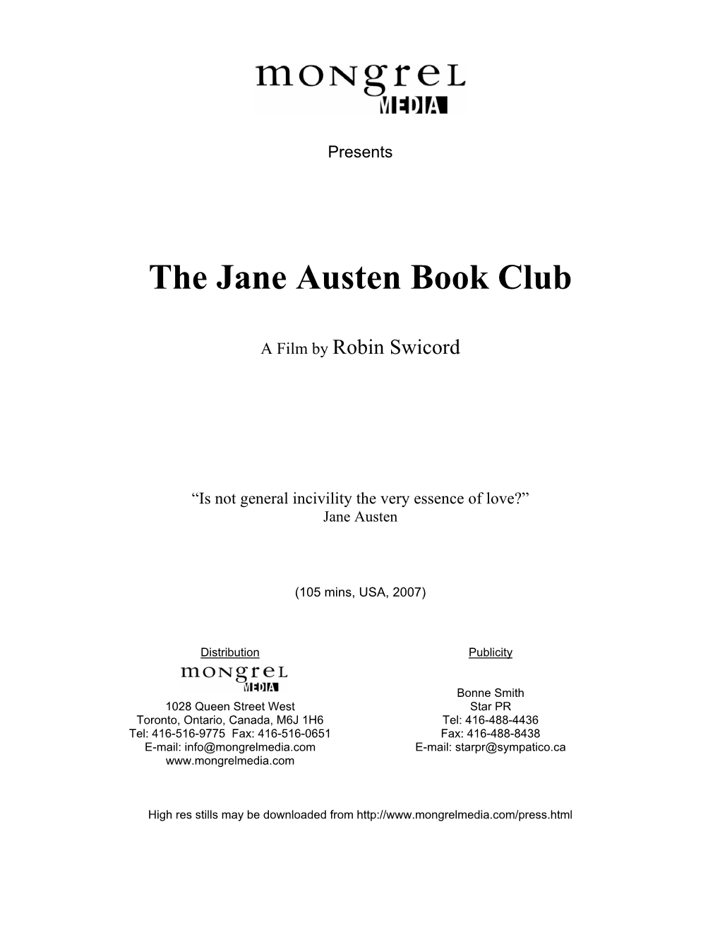 The Jane Austen Book Club