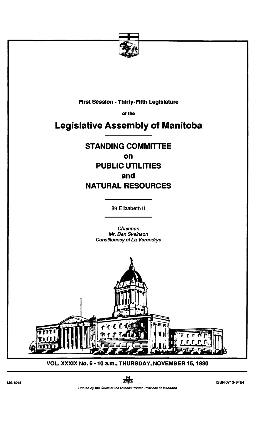 Legislative Assembly of Manitoba