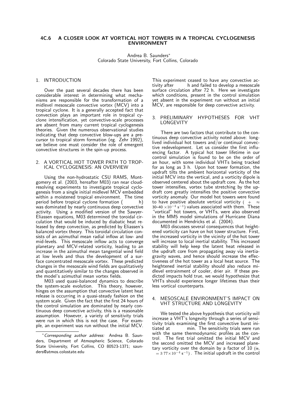 4C.6 a Closer Look at Vortical Hot Towers in a Tropical Cyclogenesis Environment