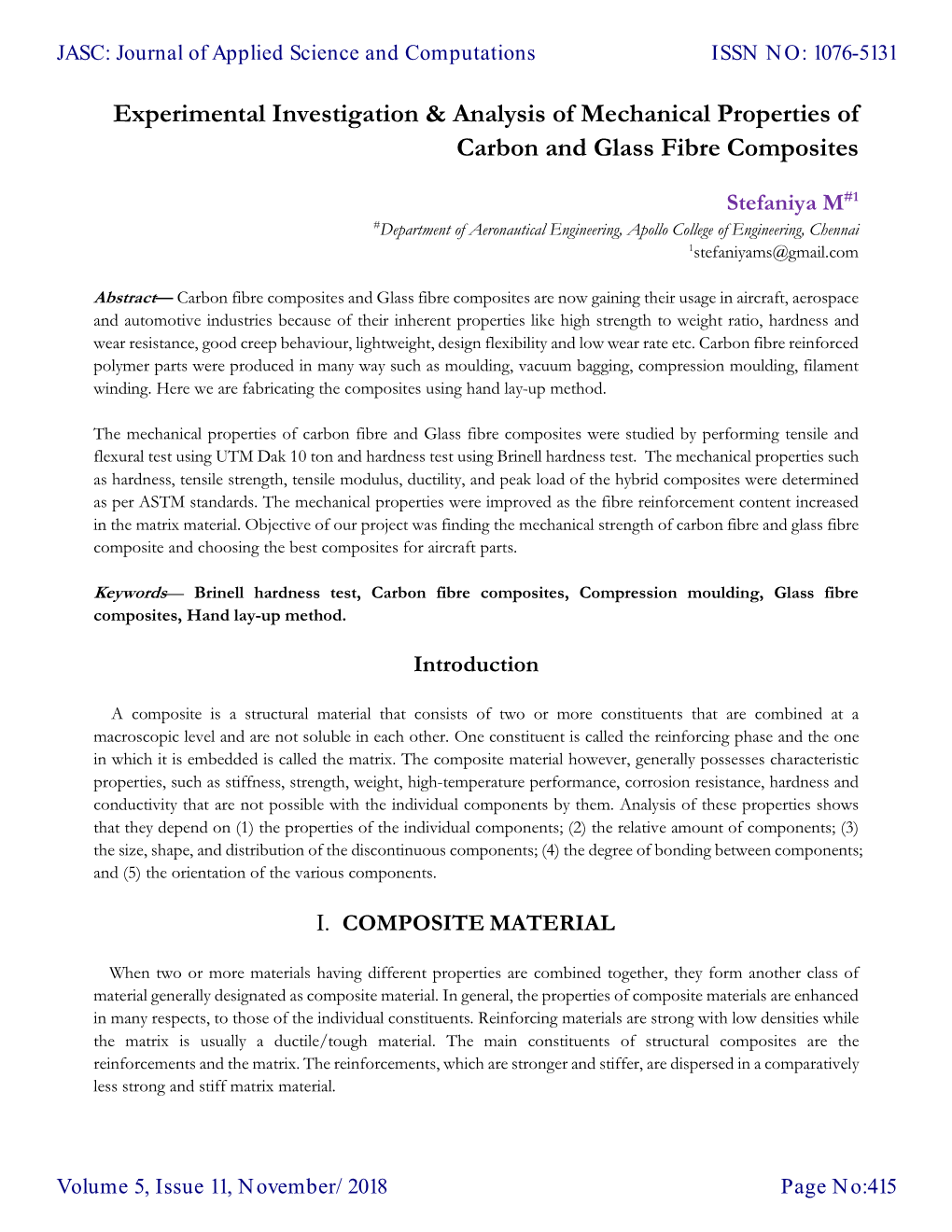 Experimental Investigation & Analysis of Mechanical Properties of Carbon