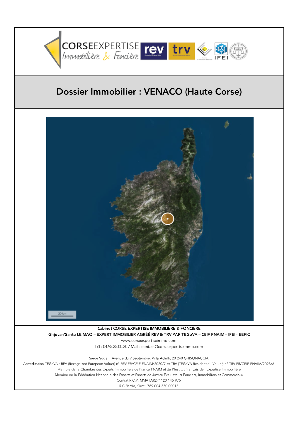 Dossier Immobilier : VENACO (Haute Corse)