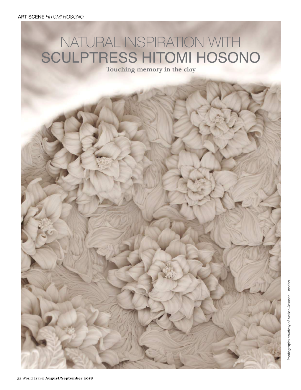 NATURAL INSPIRATION with SCULPTRESS HITOMI HOSONO Touching Memory in the Clay Photographs Courtesy of Adrian Sassoon, London