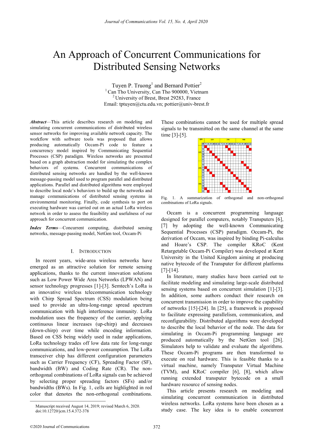 An Approach of Concurrent Communications for Distributed Sensing Networks