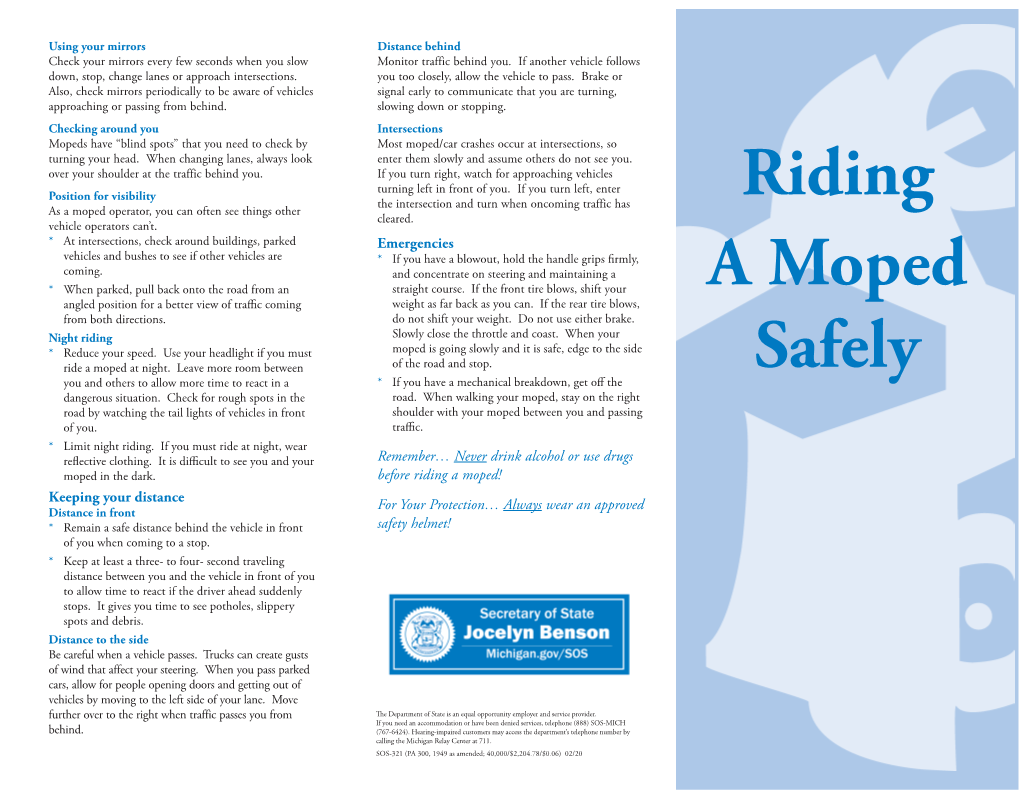 Riding a Moped Safely