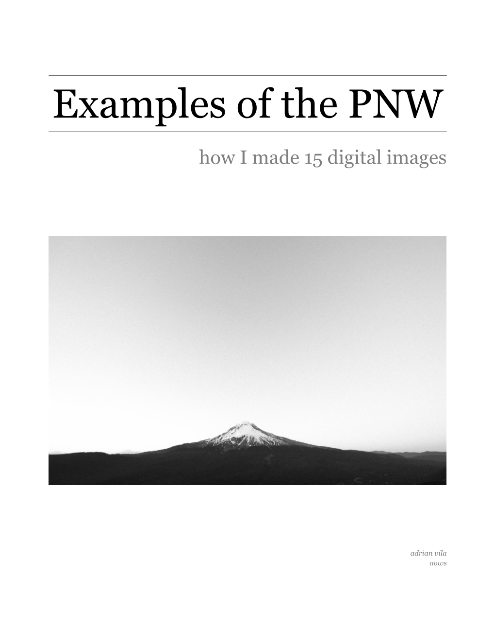 Examples of the PNW.Pages