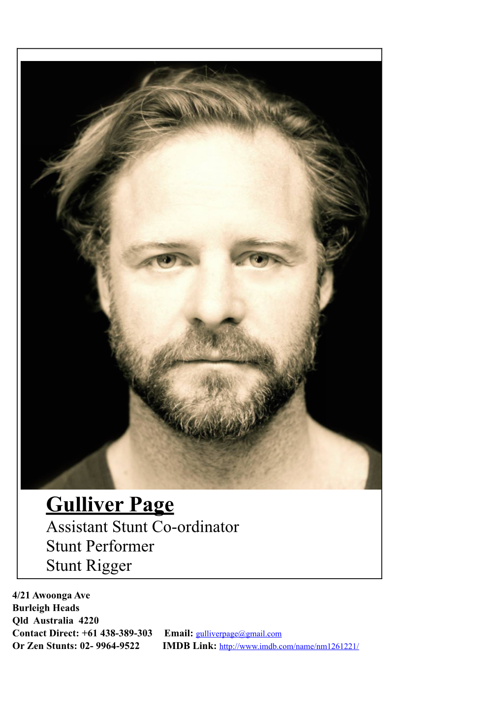 CV Gulliver Page 2015