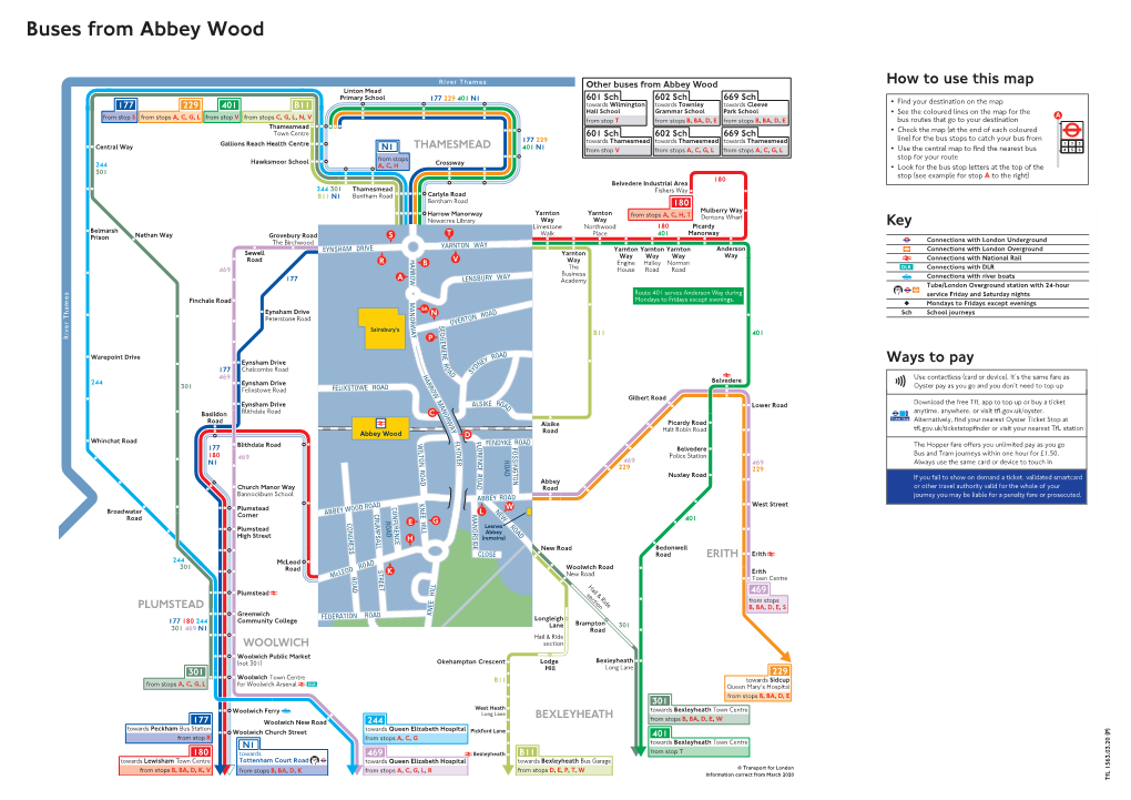 Buses from Abbey Wood from Buses Buses Fromabbeywood Ways to Pay Ways How to Use This Map How