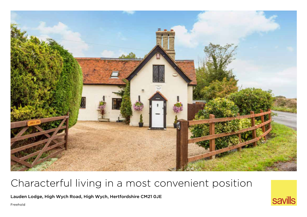 Characterful Living in a Most Convenient Position