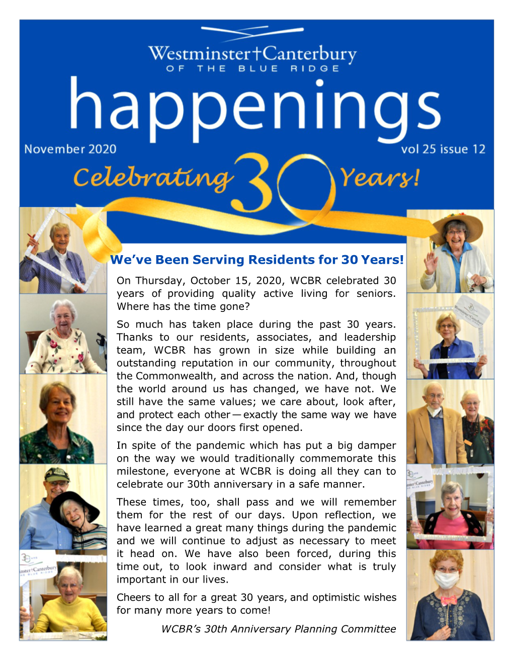 We've Been Serving Residents for 30 Years!