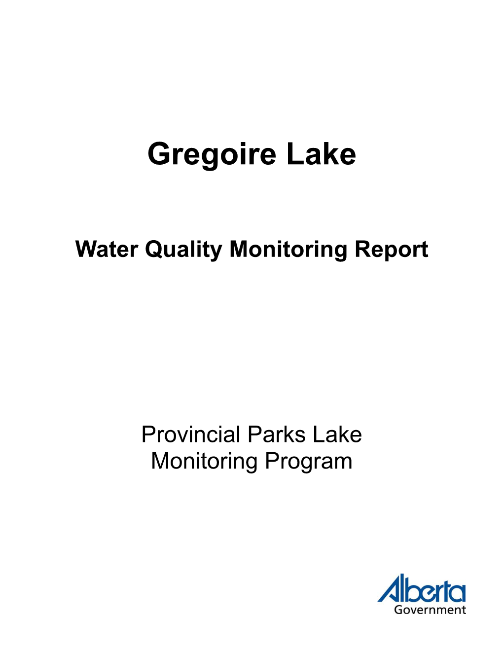 Gregoire Lake