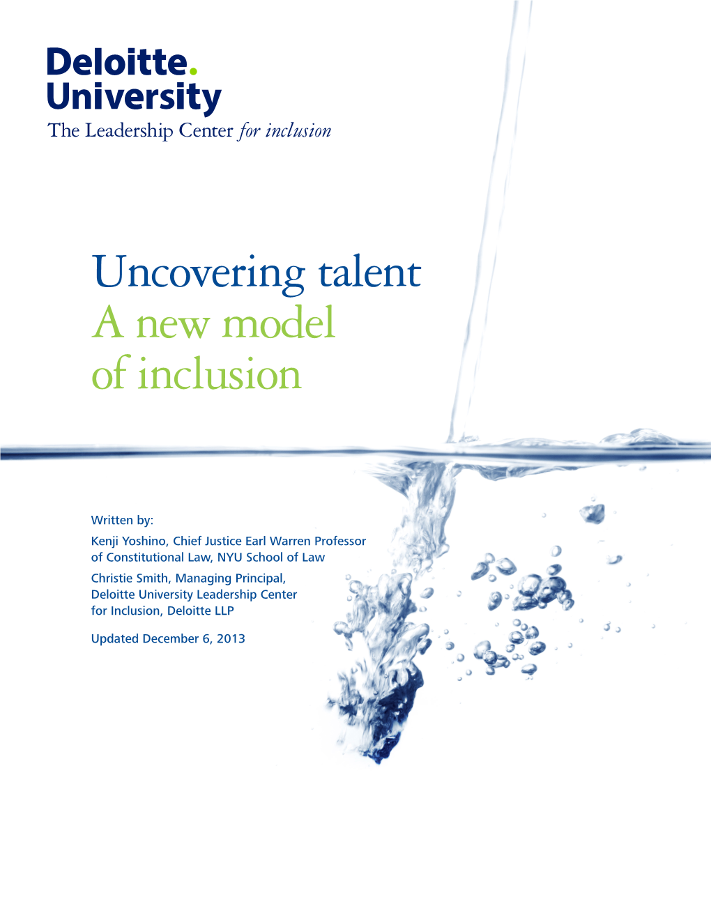 Uncovering Talent a New Model of Inclusion