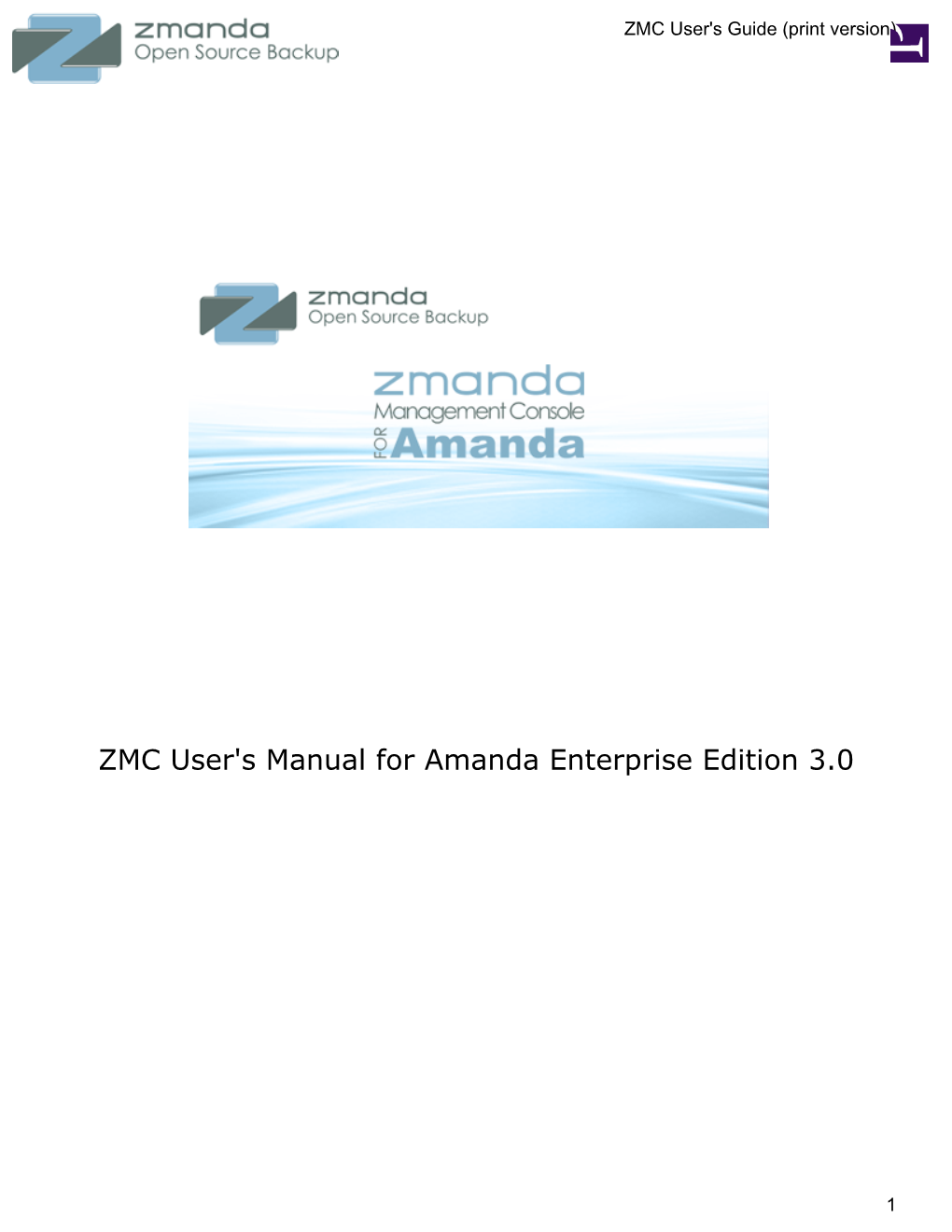 ZMC User's Manual for Amanda Enterprise Edition 3.0