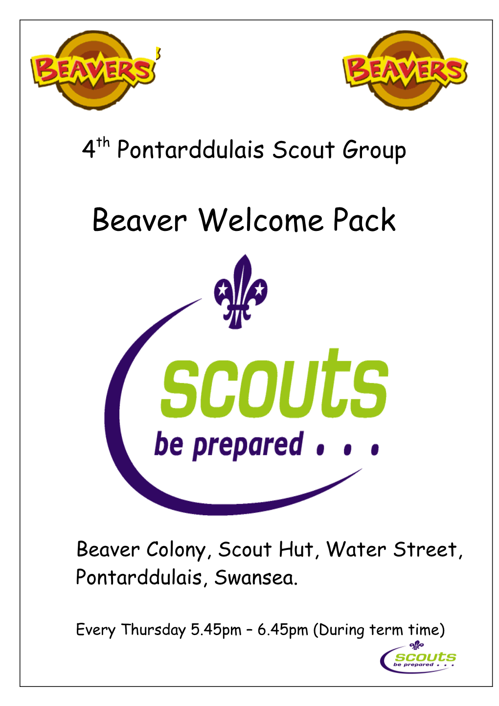 Beaver Colony, Scout Hut, Water Street, Pontarddulais, Swansea