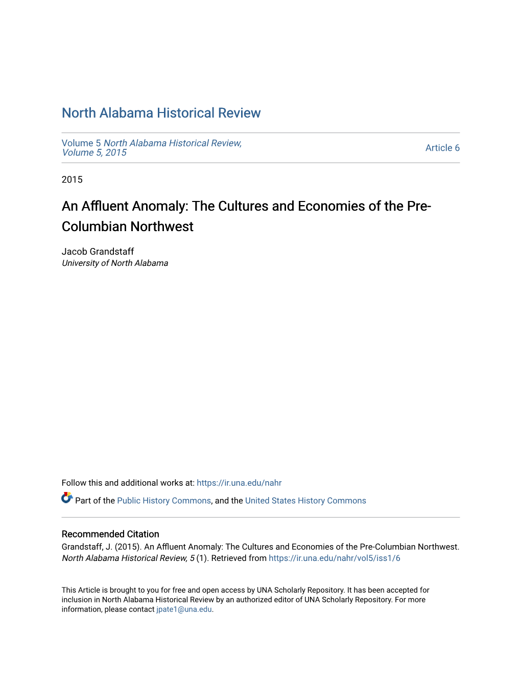 The Cultures and Economies of the Pre-Columbian Northwest