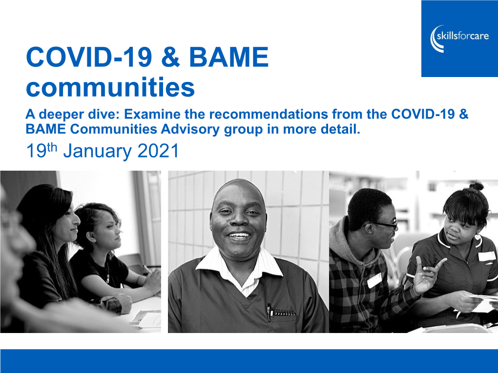 Covid-19 & BAME Communities Webinar #2 19.01.2021