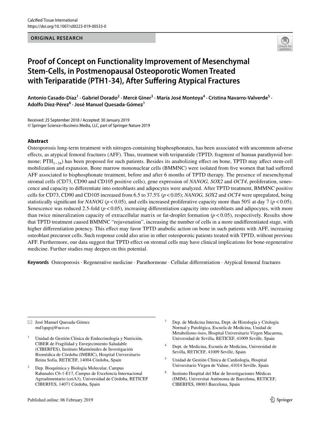 Proof of Concept on Functionality Improvement of Mesenchymal Stem