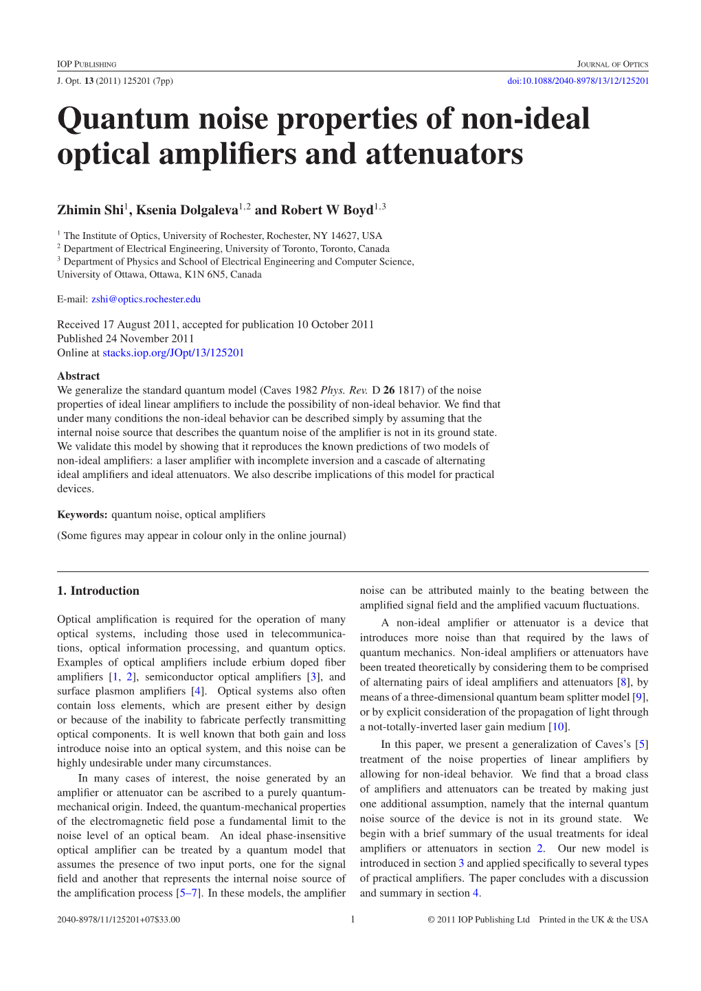 Quantum Noise Properties of Non-Ideal Optical Ampliﬁers and Attenuators