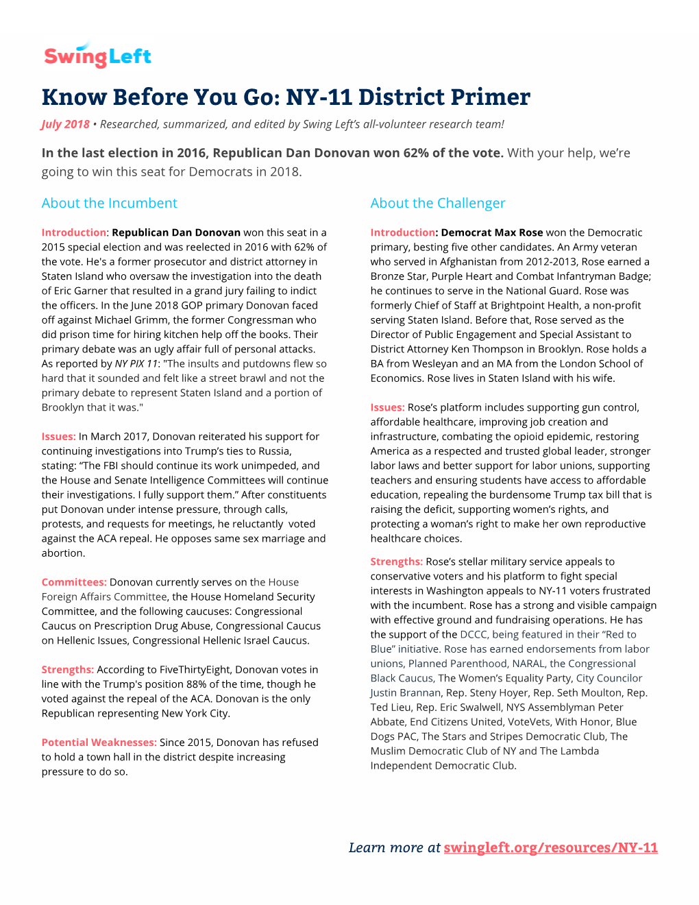 Swing Left NY-11 District Primer