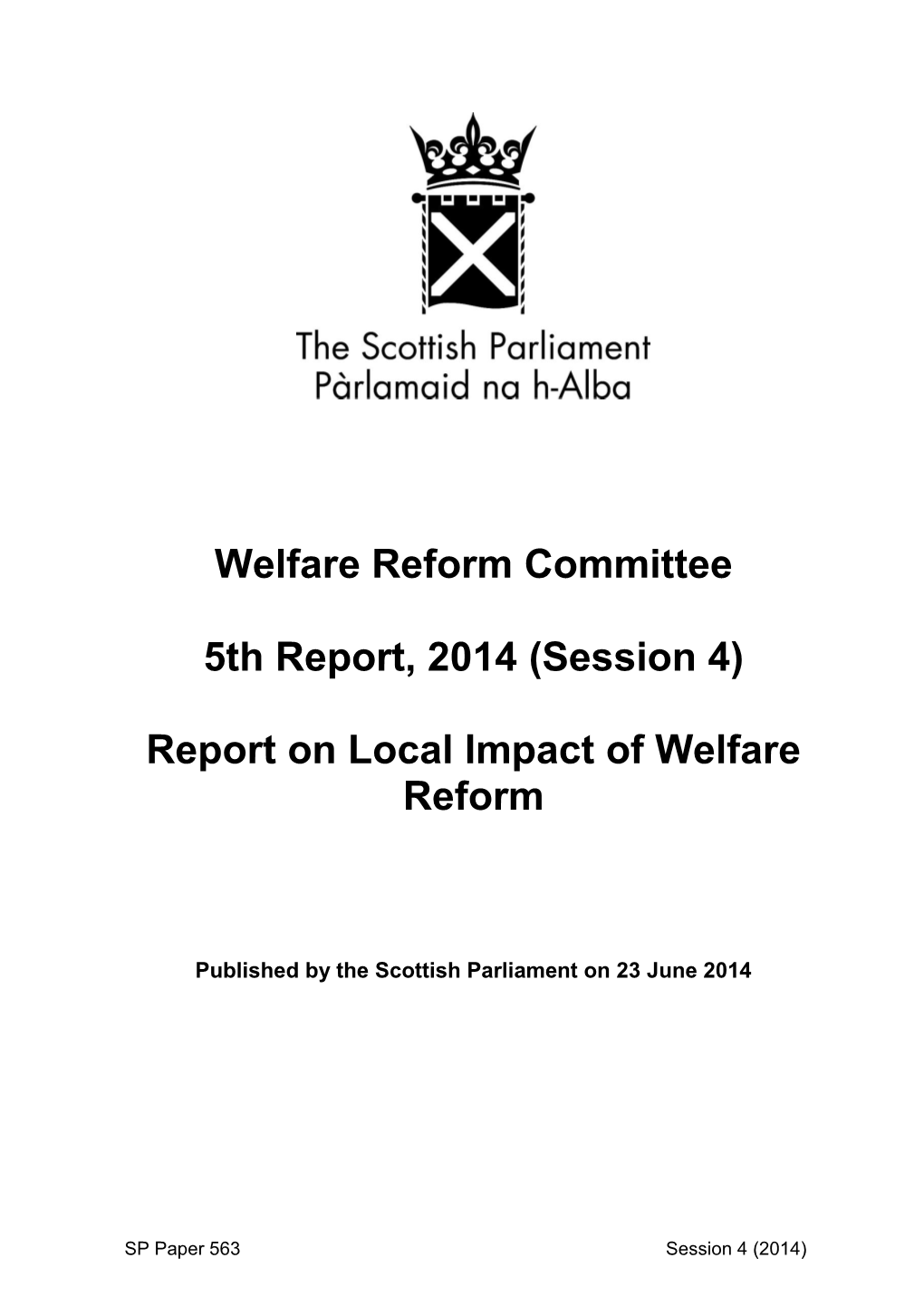 The Local Impact of Welfare Reform from the Centre for Regional Economic and Social Research at Sheffield Hallam University
