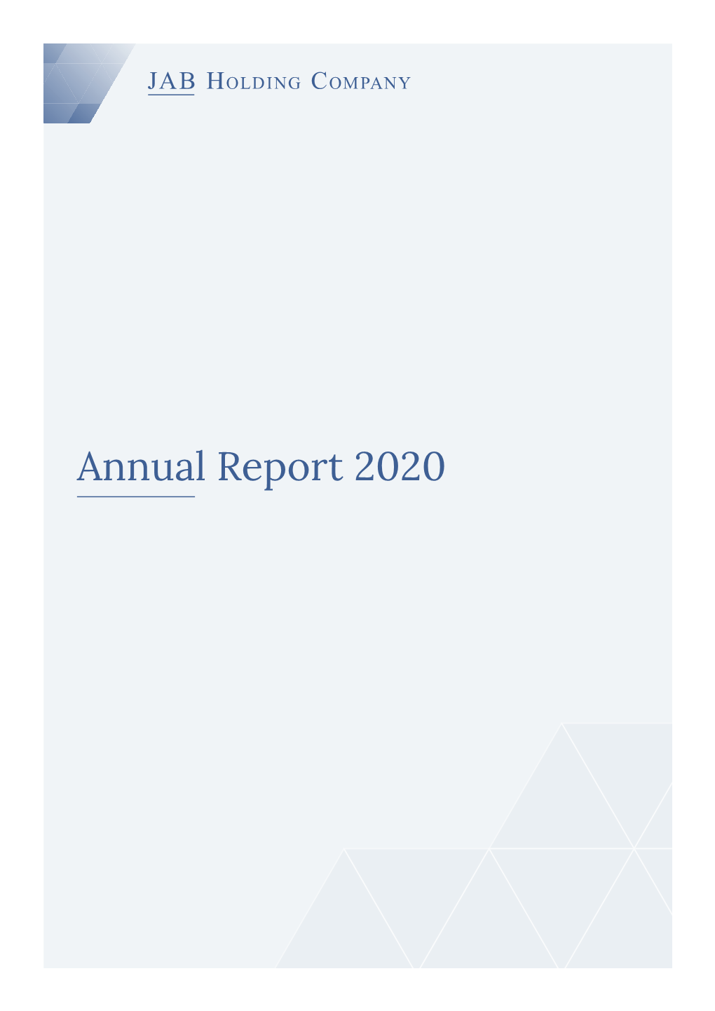 Annual Report 2020 Table of Contents